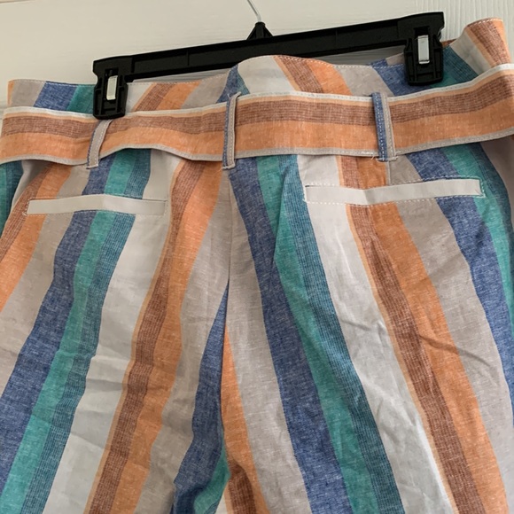New York & Company Casual Stripped Linen Shorts - Picture 2 of 5